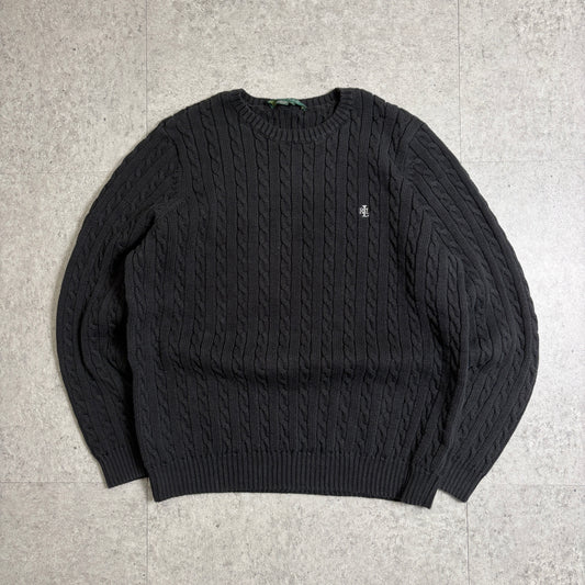 LAUREN RALPH LAURENコットンニットLevi'sデニムコーデS古着