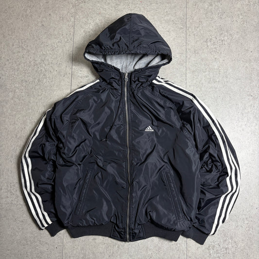 adidasリバーシブルパーカーコーデ古着