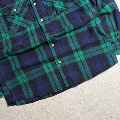 ネルシャツブラックデニムアメカジコーデ古着