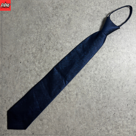 ワンタッチジップネクタイ紺ラメネイビーストリートシティボーイ古着