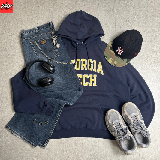 Championフーディーストリートコーデ古着