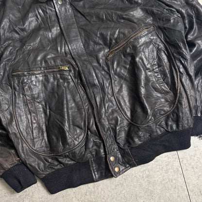 レザージャケットシティボーイコーデ古着