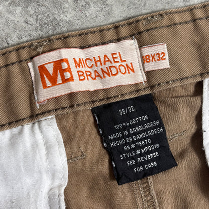 カーキリブニットシティボーイコーデ古着