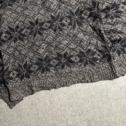 総柄ニットアメカジストリートコーデ古着