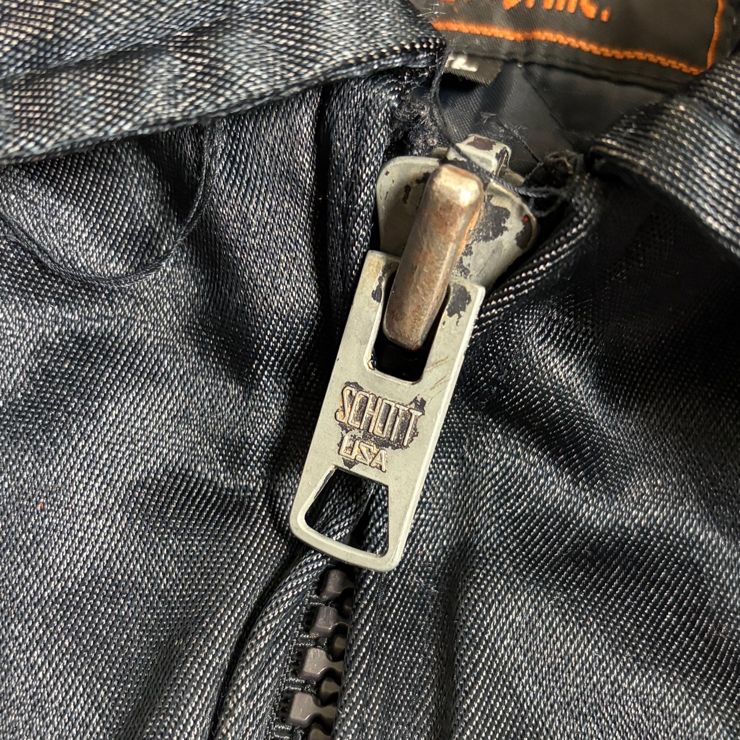 Schott N.Y.CPOLICETYPE9809-OG中綿ジャケットアメカジワークストリートコーデ