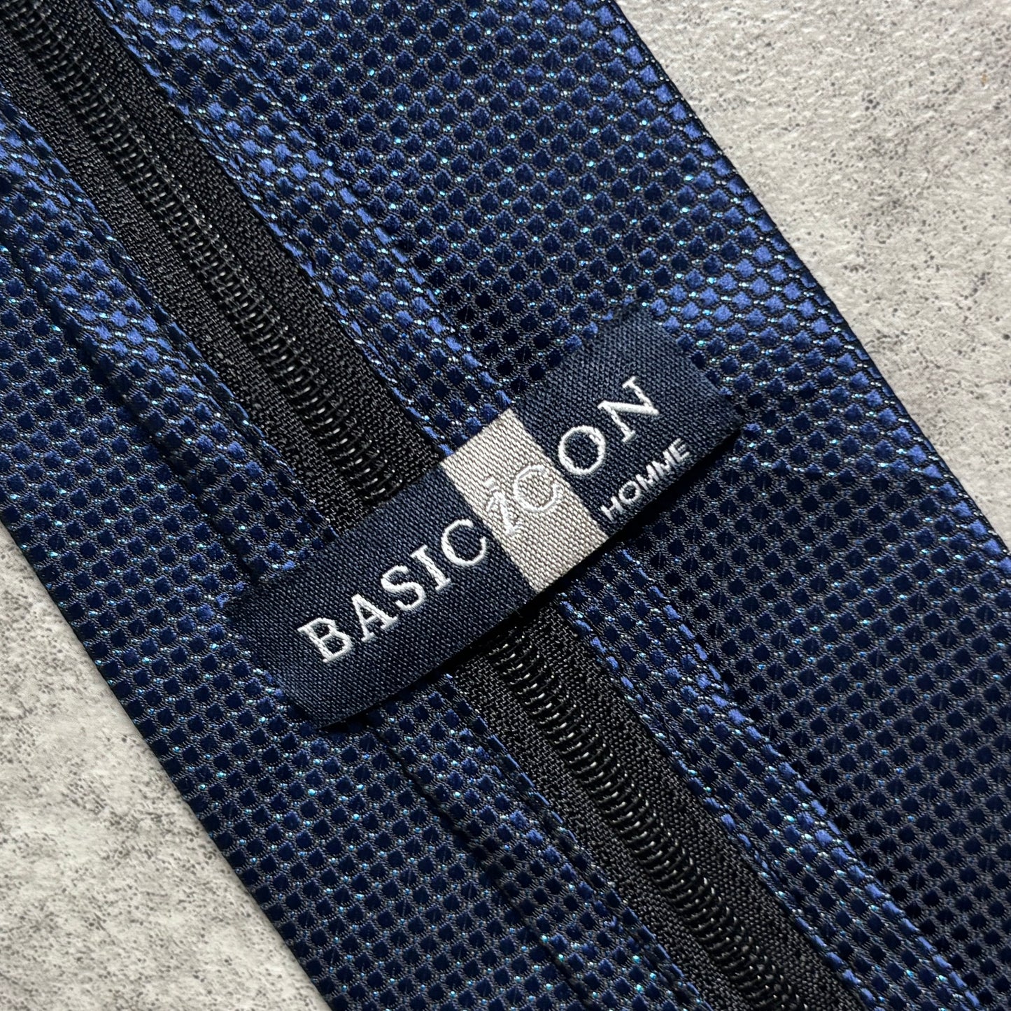 ワンタッチジップネクタイ紺ラメネイビーストリートシティボーイ古着