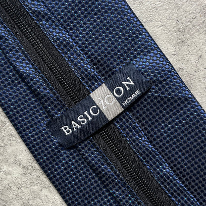 ワンタッチジップネクタイ紺ラメネイビーストリートシティボーイ古着