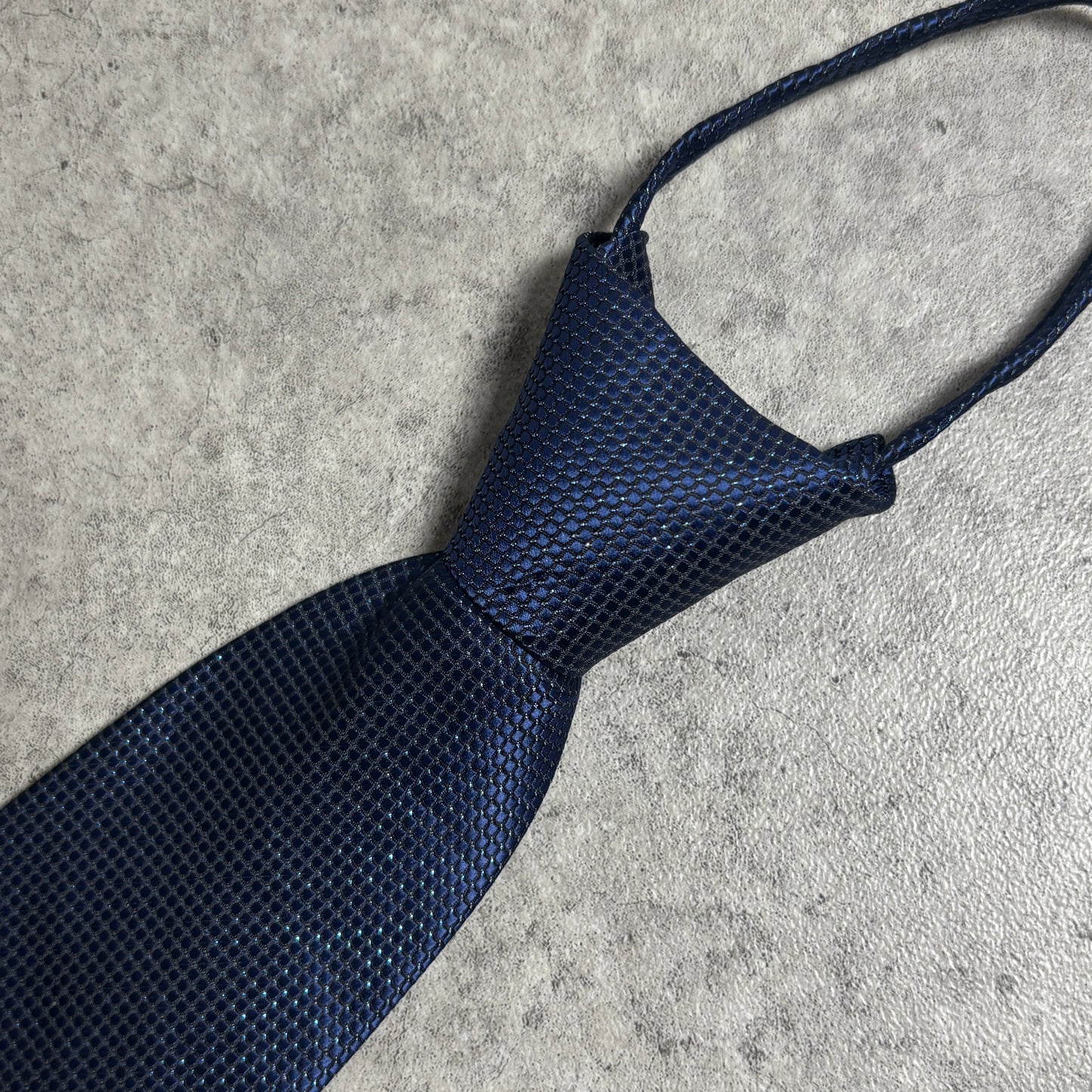 ワンタッチジップネクタイ紺ラメネイビーストリートシティボーイ古着