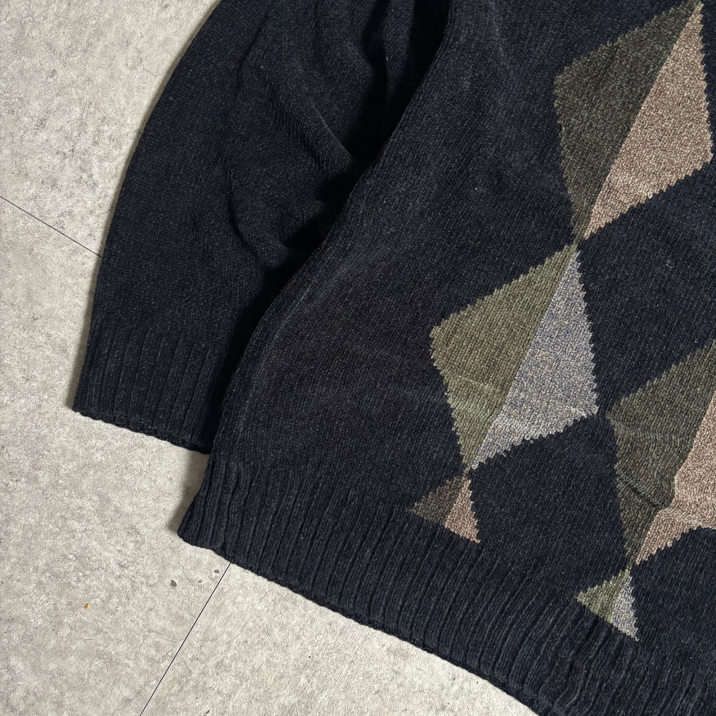 アーガイルニットシティボーイコーデ古着