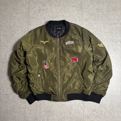 ワッペン付MA-1ストリートコーデ古着