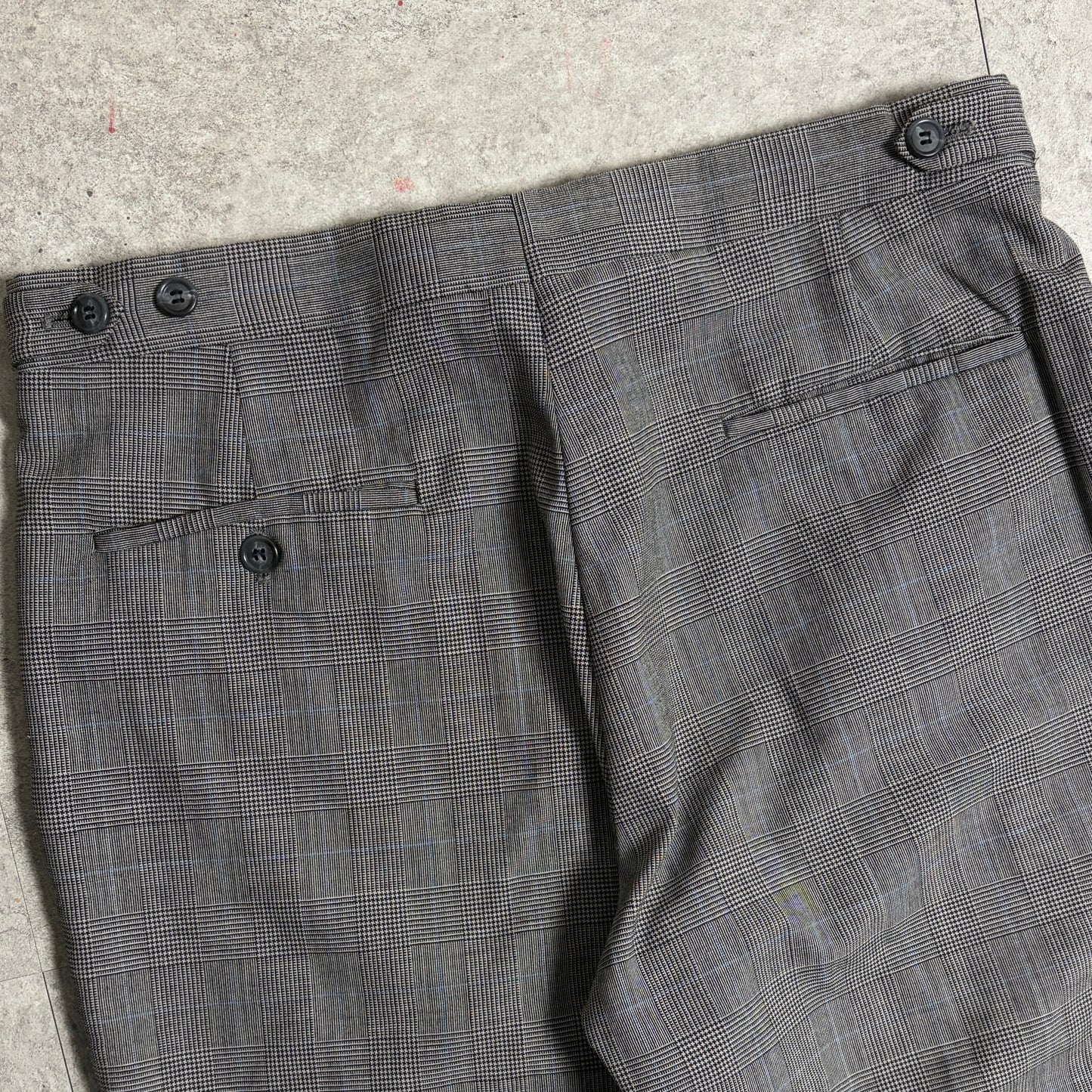 バーバリーグレンチェックスラックスシティボーイコーデ古着