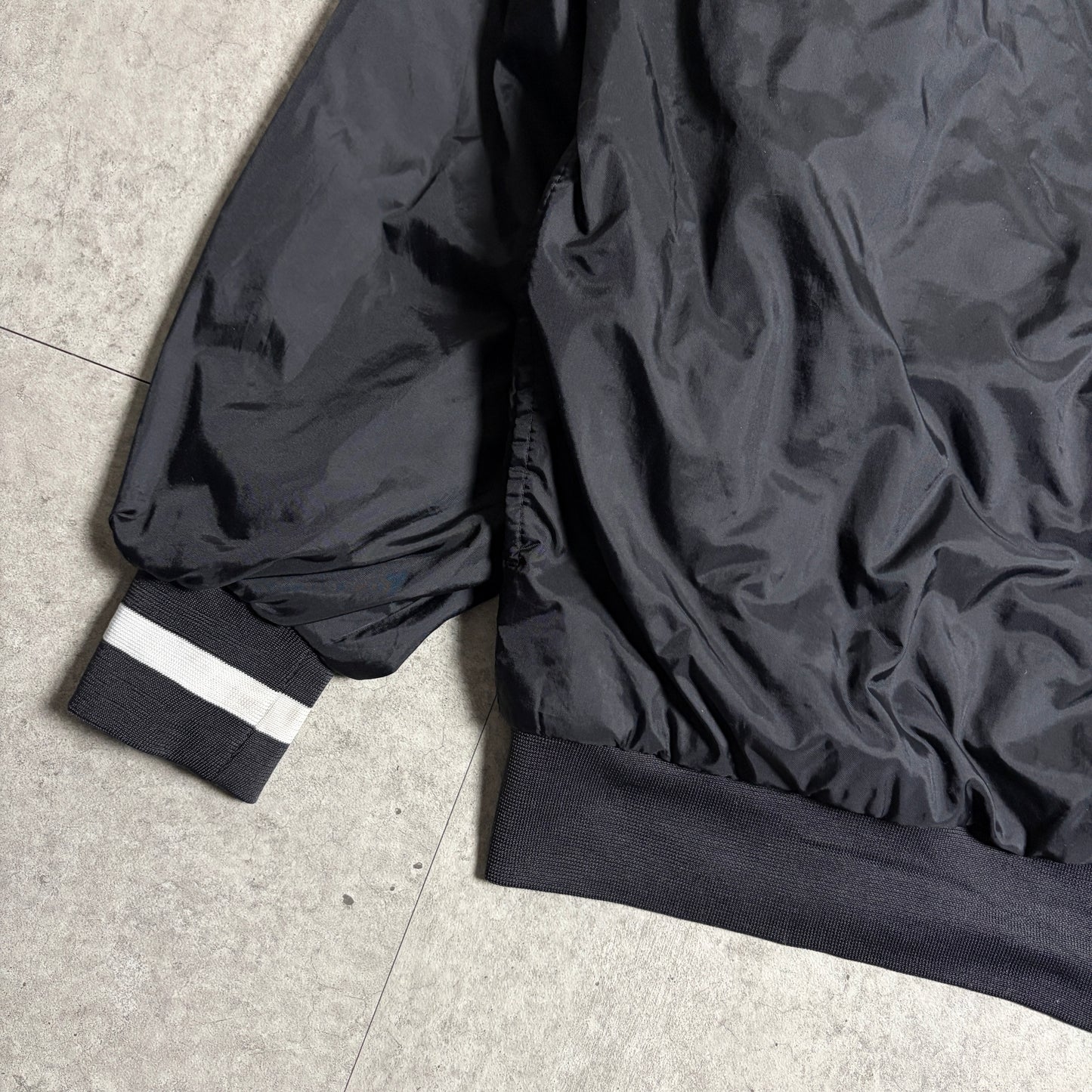 ナイロンプルオーバーブラックデニムストリートコーデ古着