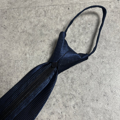 ワンタッチジップネクタイ紺ラメネイビーストリートシティボーイ古着