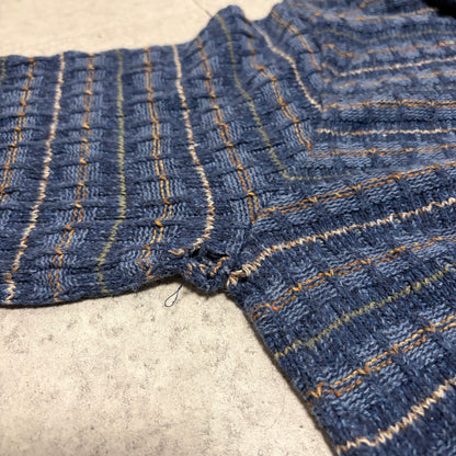 総柄コットンニットシティボーイコーデ古着