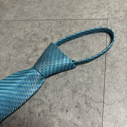 ワンタッチジップネクタイブルーストリートシティボーイ古着クラシック