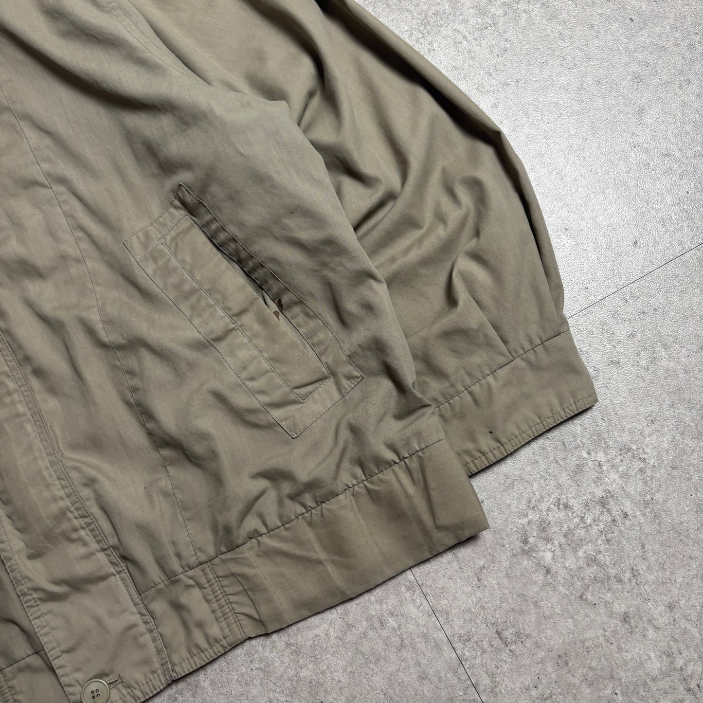 ハリントンジャケットベージュシティボーイコーデ古着