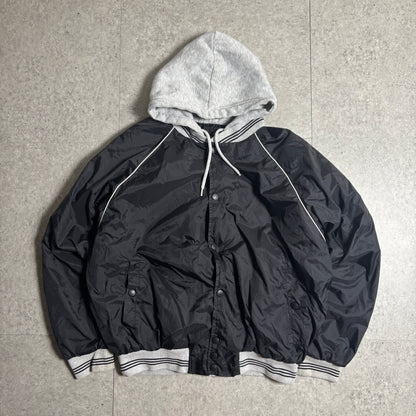 フード付きナイロンブルゾン短丈ストリートコーデ古着