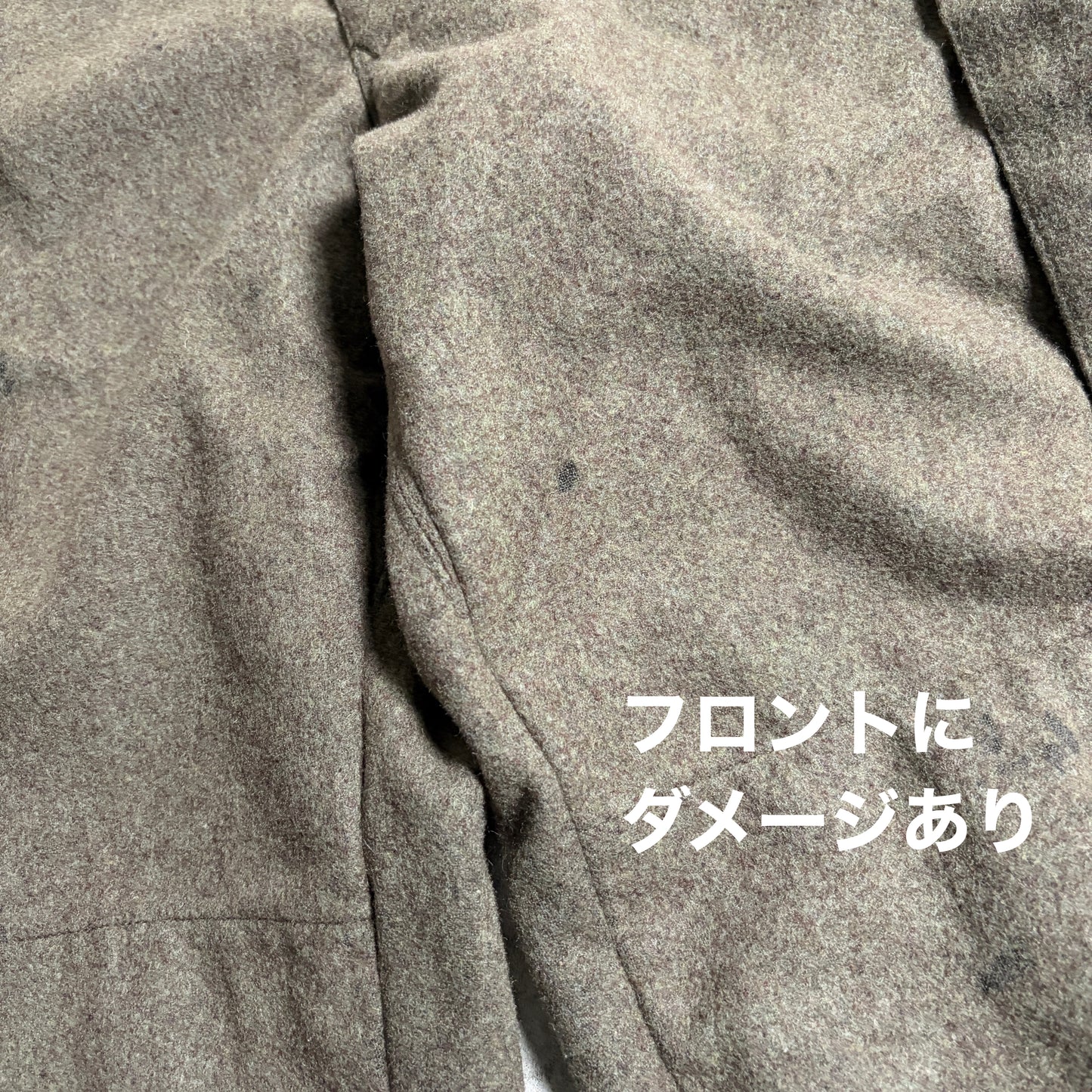 バーガンディニットミリタリーコーデ古着