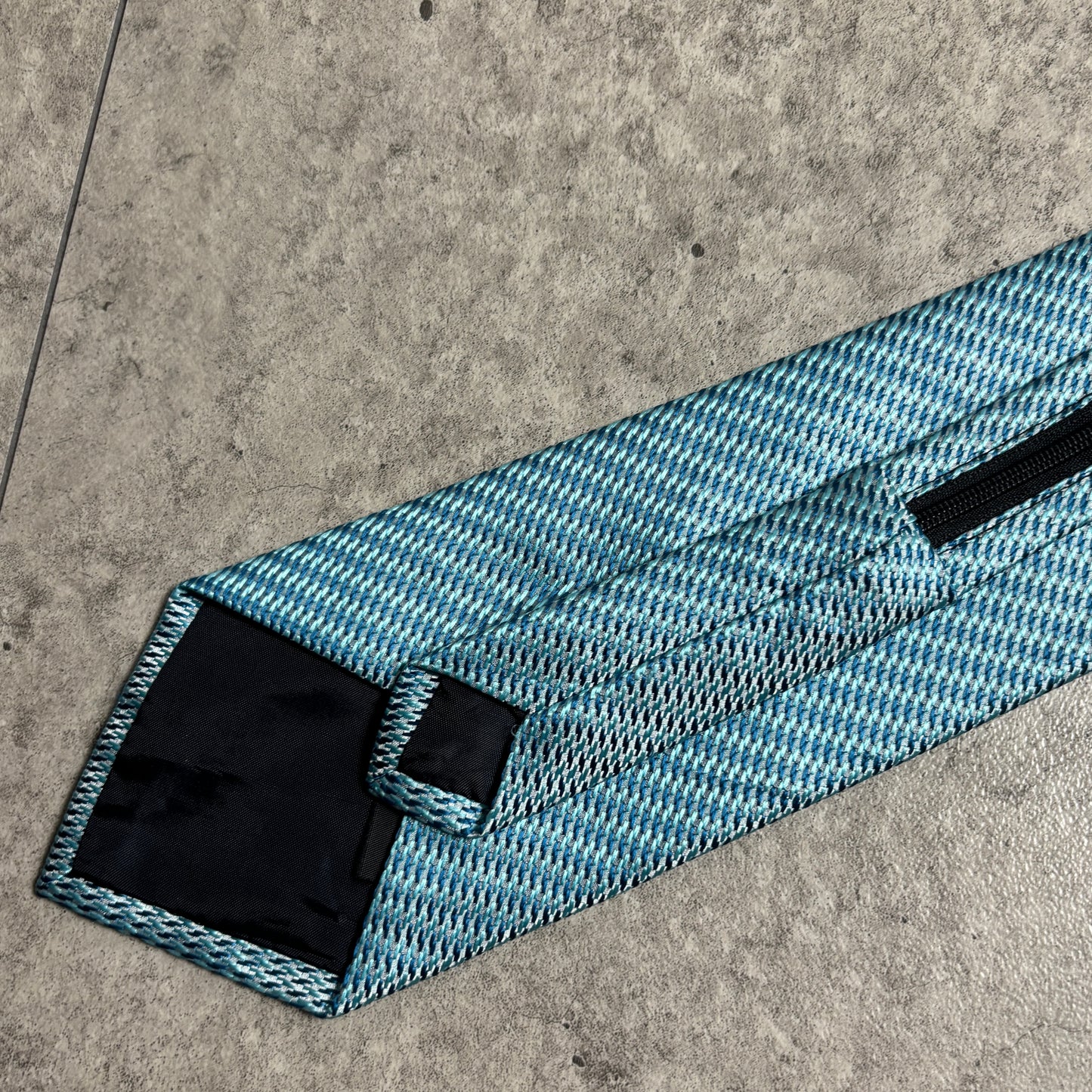 ワンタッチジップネクタイブルーストリートシティボーイ古着クラシック