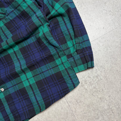 ネルシャツブラックデニムアメカジコーデ古着