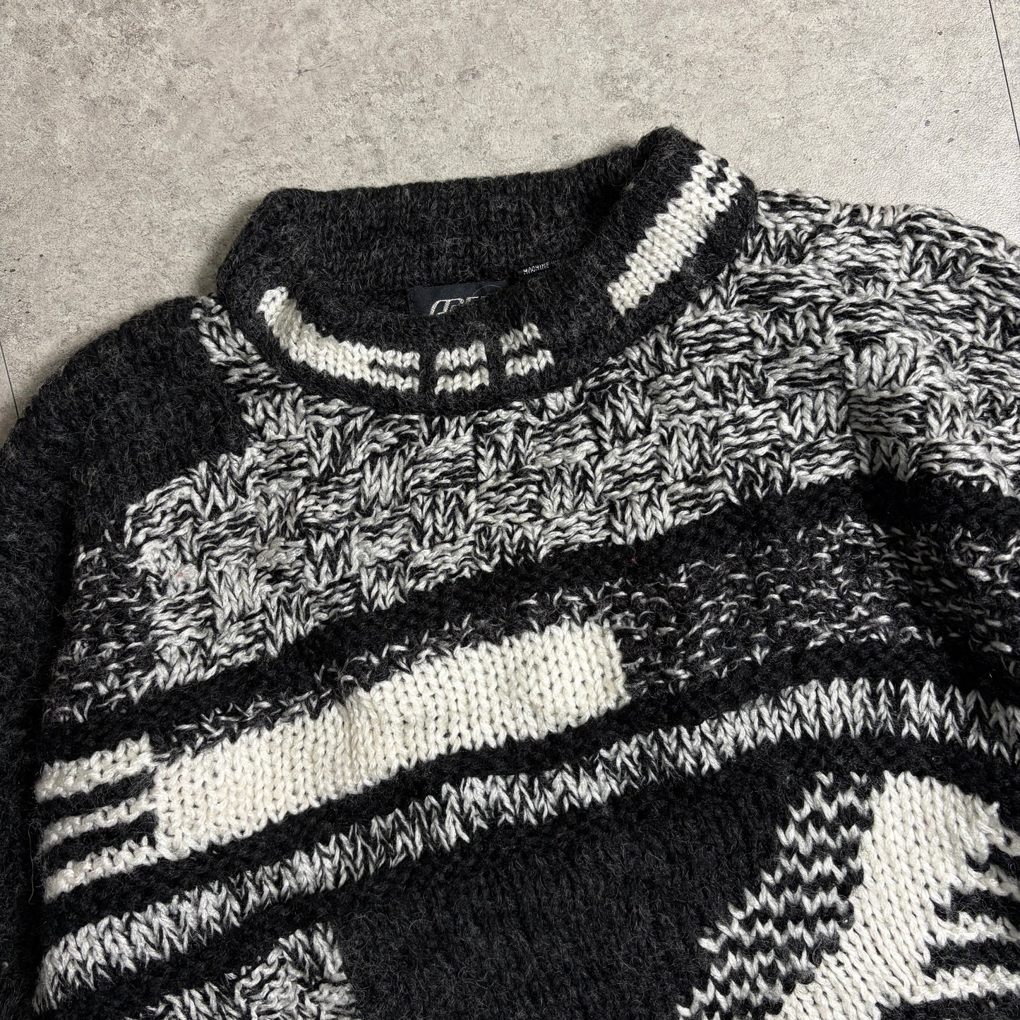 モヘアニットシティボーイコーデ古着