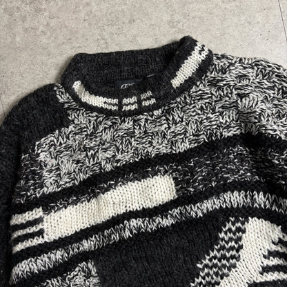 モヘアニットシティボーイコーデ古着