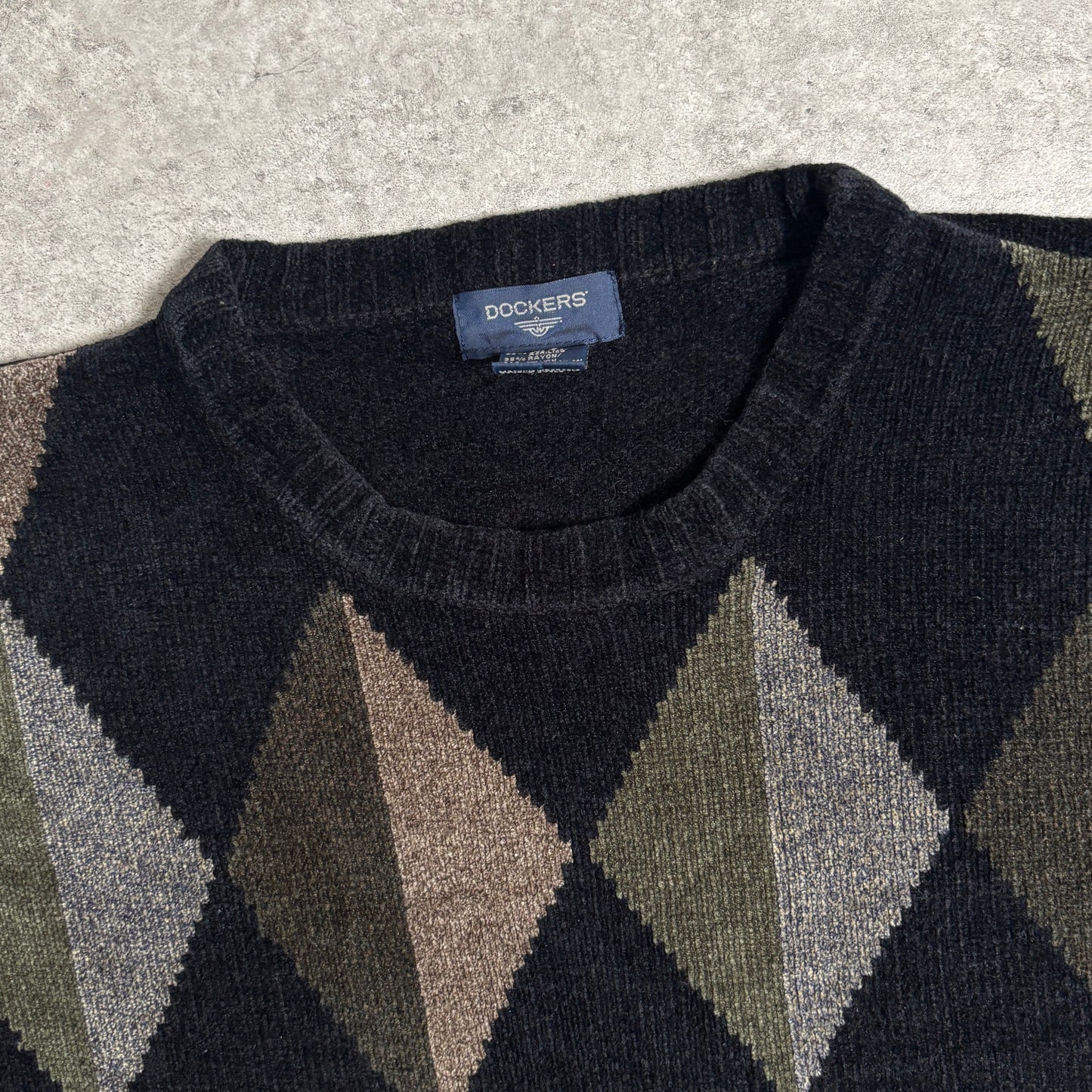 アーガイルニットシティボーイコーデ古着