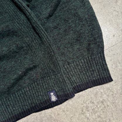 ハーフジップニットシティボーイコーデ古着