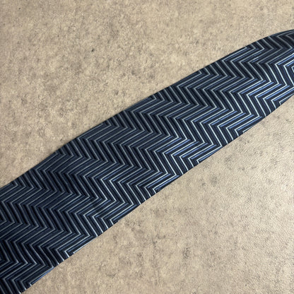 ワンタッチジップネクタイ青紺ストリートシックシティボーイ古着