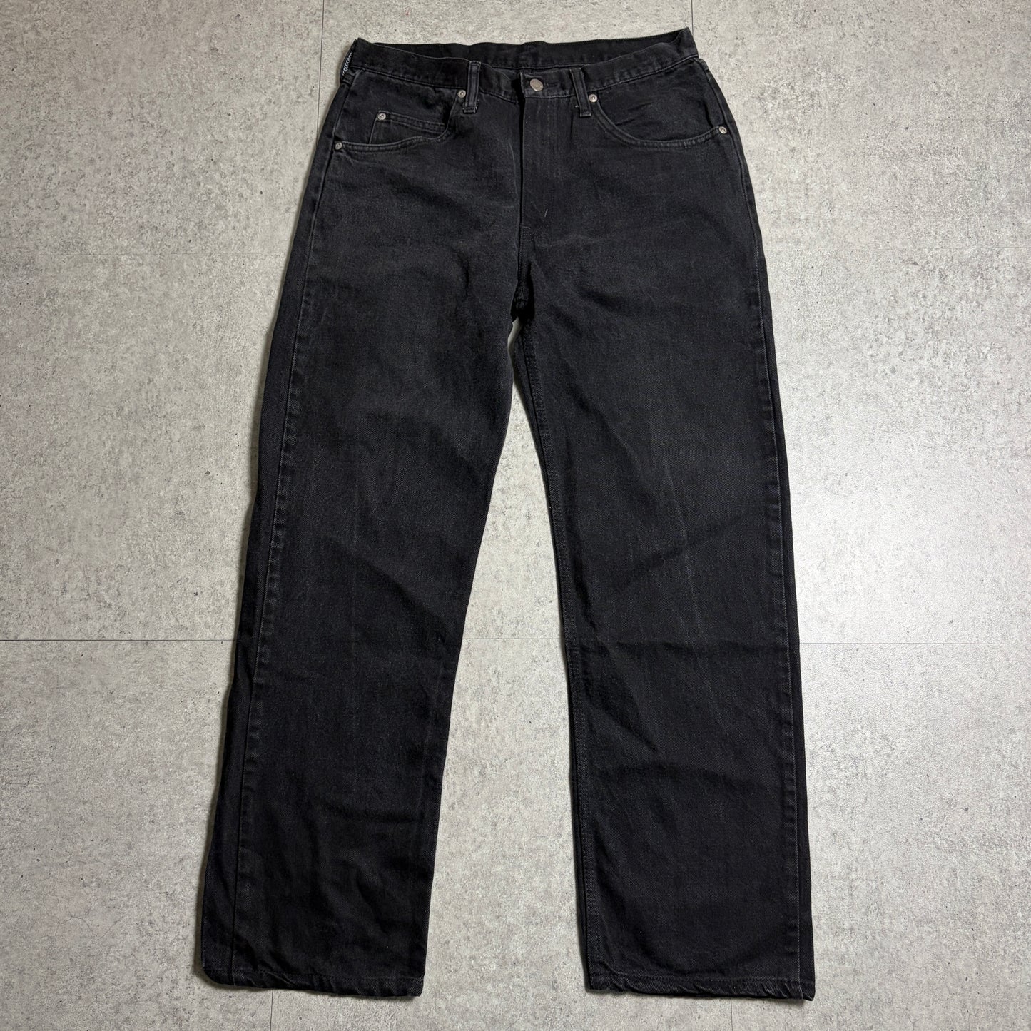 総柄厚手ニットブラックデニムコーデ古着