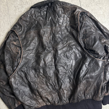 レザージャケットシティボーイコーデ古着