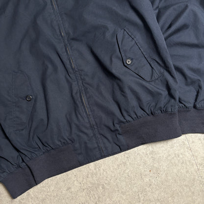 ハリントンジャケットネイビーシティボーイコーデ古着