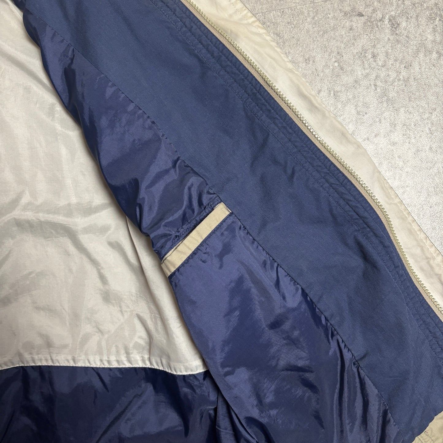 ハリントンジャケットベージュシティボーイコーデ古着