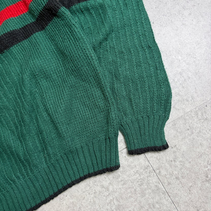 ニットブラックデニムシティボーイコーデ古着