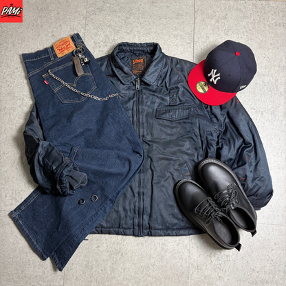 Schott N.Y.CPOLICETYPE9809-OG中綿ジャケットアメカジワークストリートコーデ