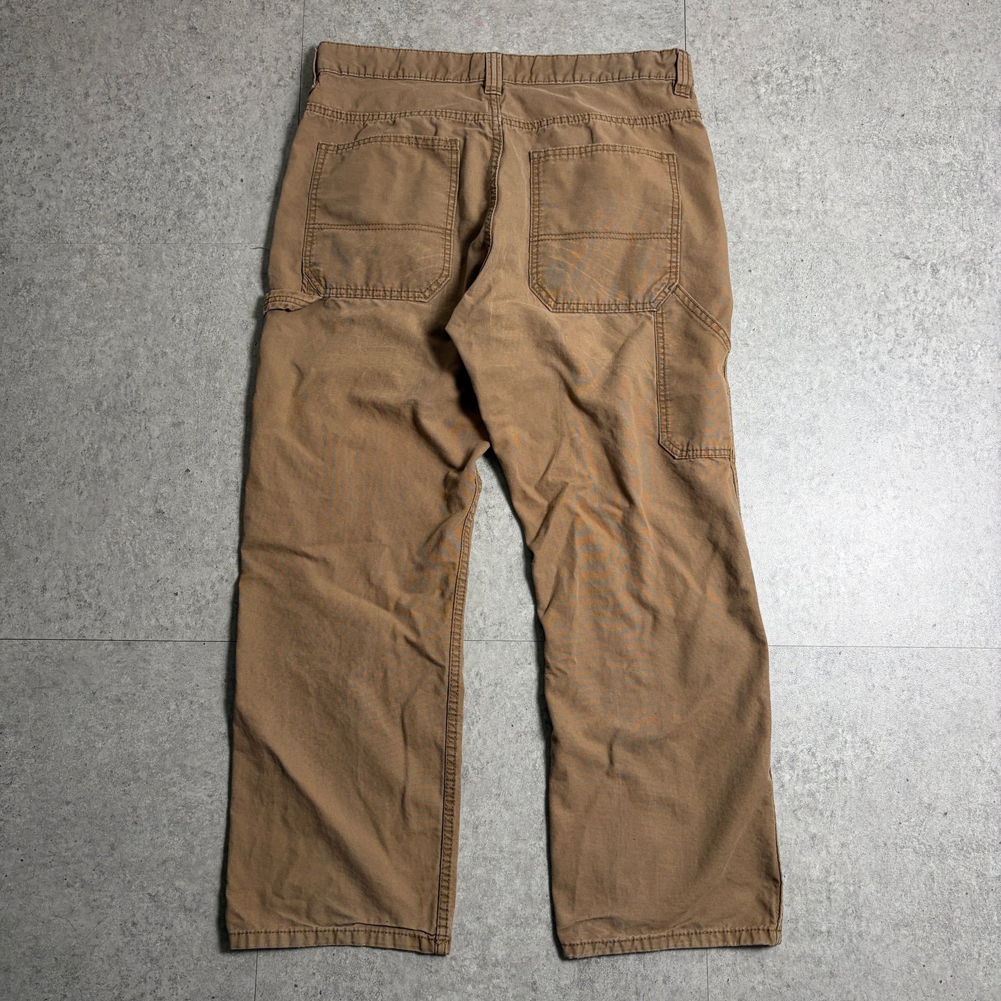 Vネックコットンニットダックパンツコーデ古着