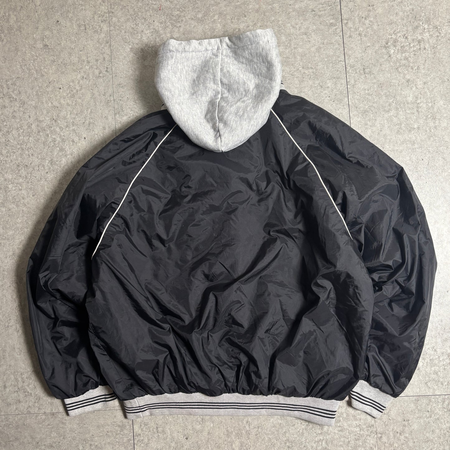 フード付きナイロンブルゾン短丈ストリートコーデ古着