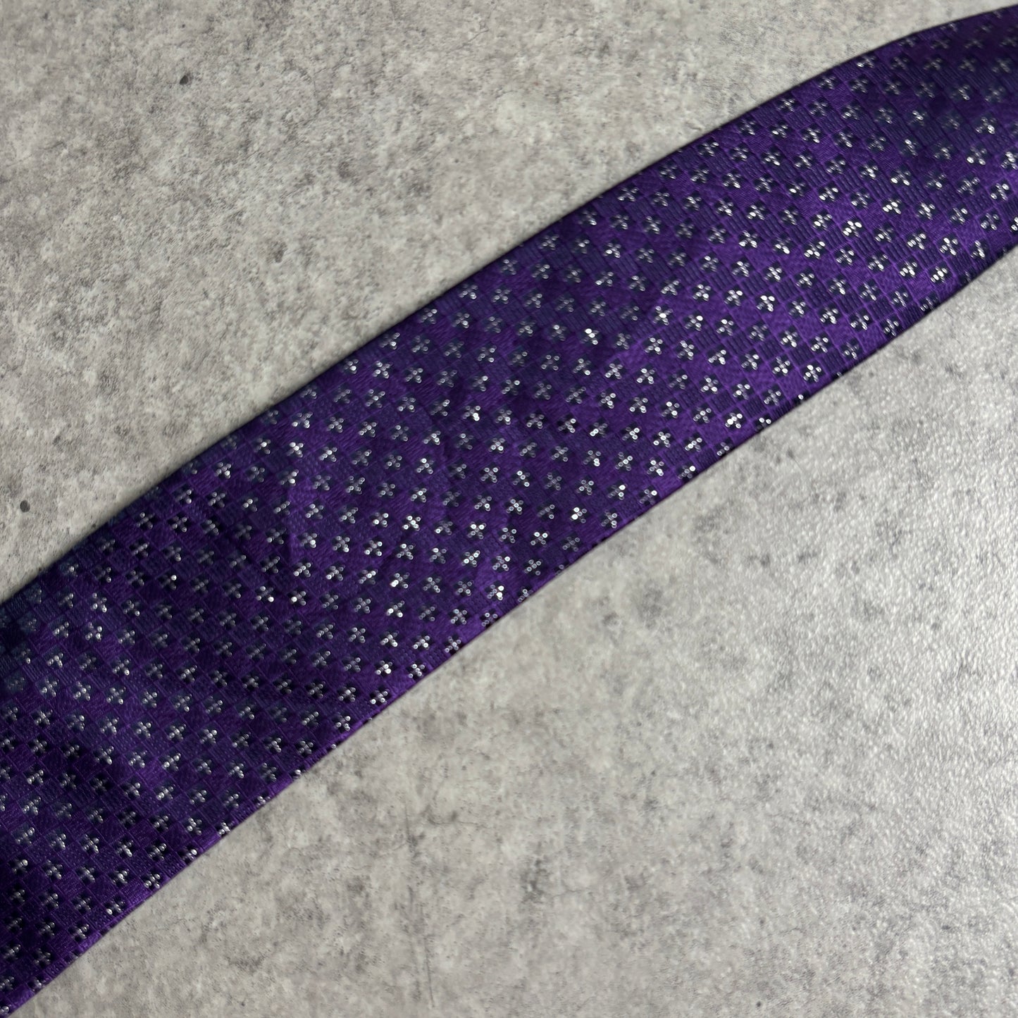 ワンタッチジップネクタイ紫スリムタイストリートシックシティボーイ古着