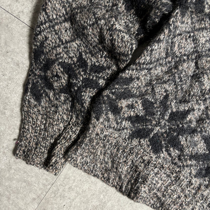 総柄ニットアメカジストリートコーデ古着