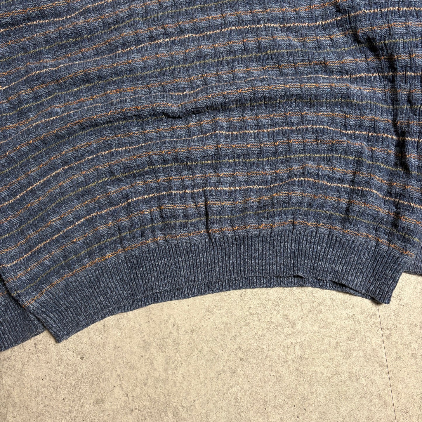 総柄コットンニットシティボーイコーデ古着