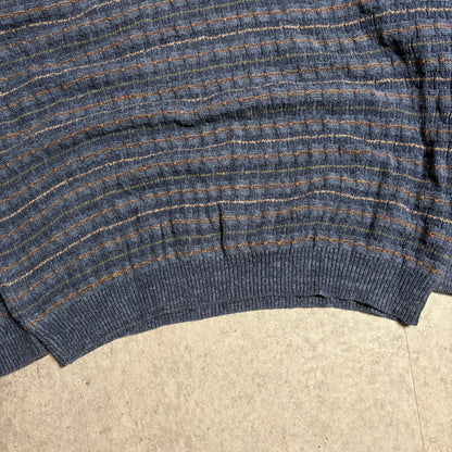 総柄コットンニットシティボーイコーデ古着