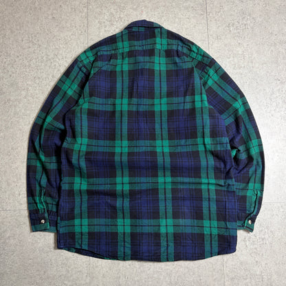 ネルシャツブラックデニムアメカジコーデ古着