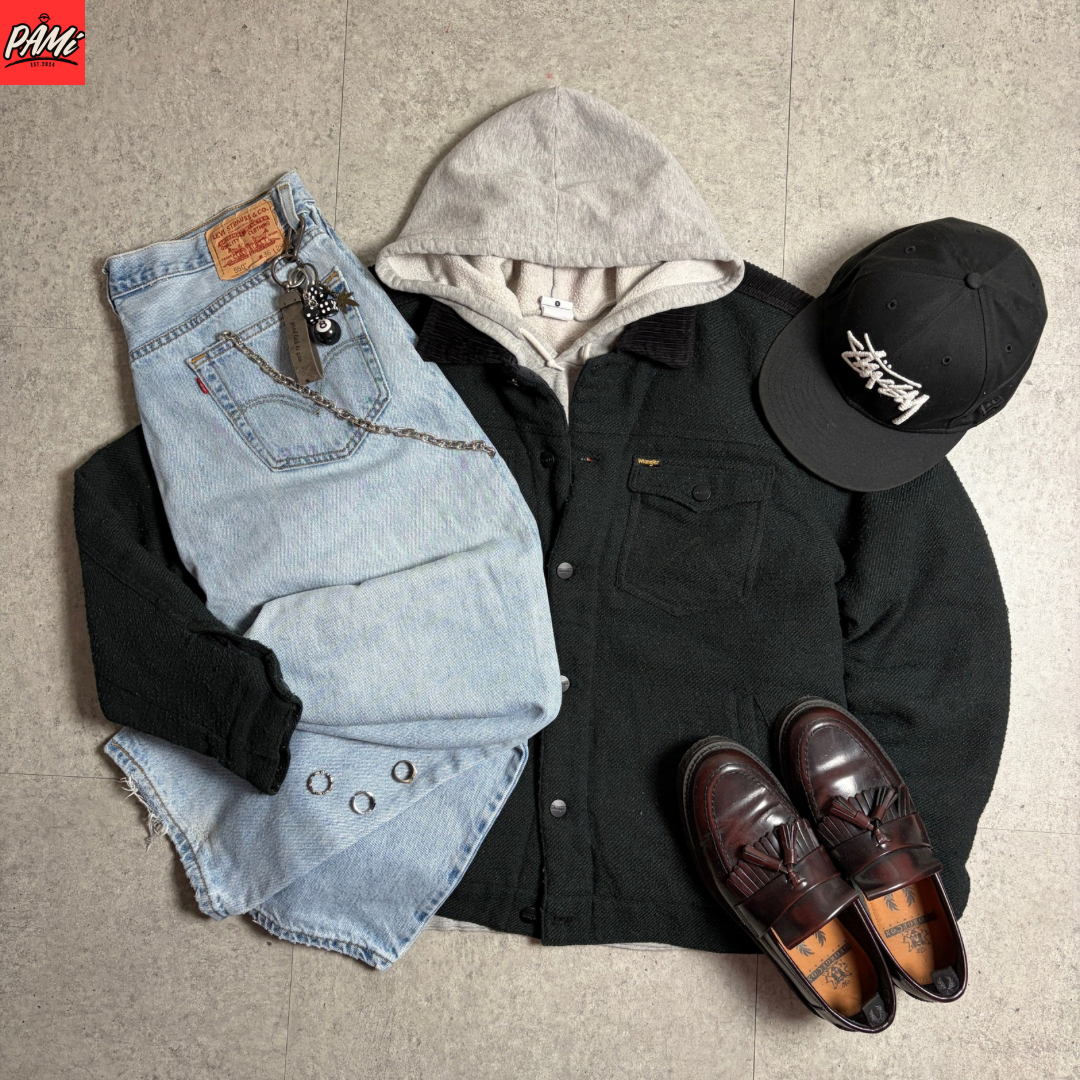 Wranglerワークストリートコーデ古着