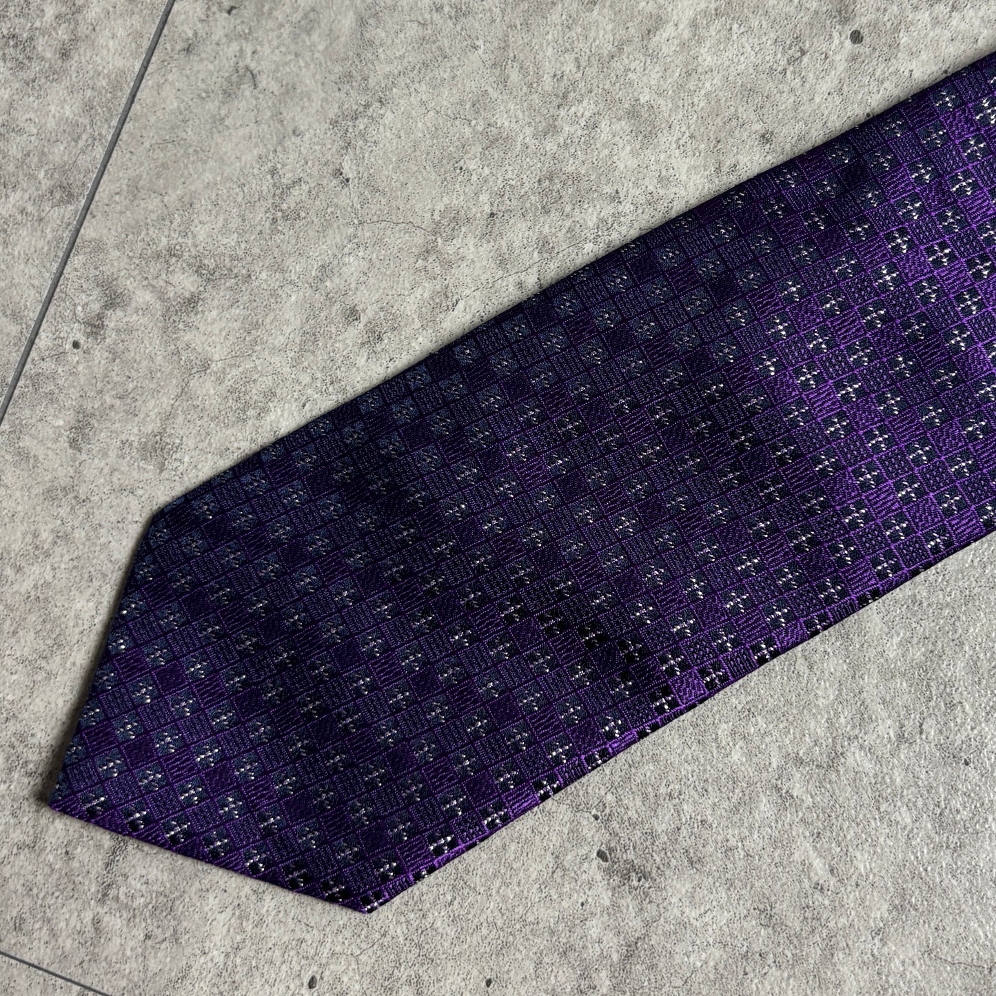 ワンタッチジップネクタイ紫スリムタイストリートシックシティボーイ古着