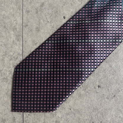 ワンタッチジップネクタイ青紫グラデーションストリートシティボーイ古着