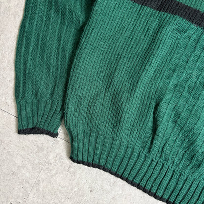 ニットブラックデニムシティボーイコーデ古着