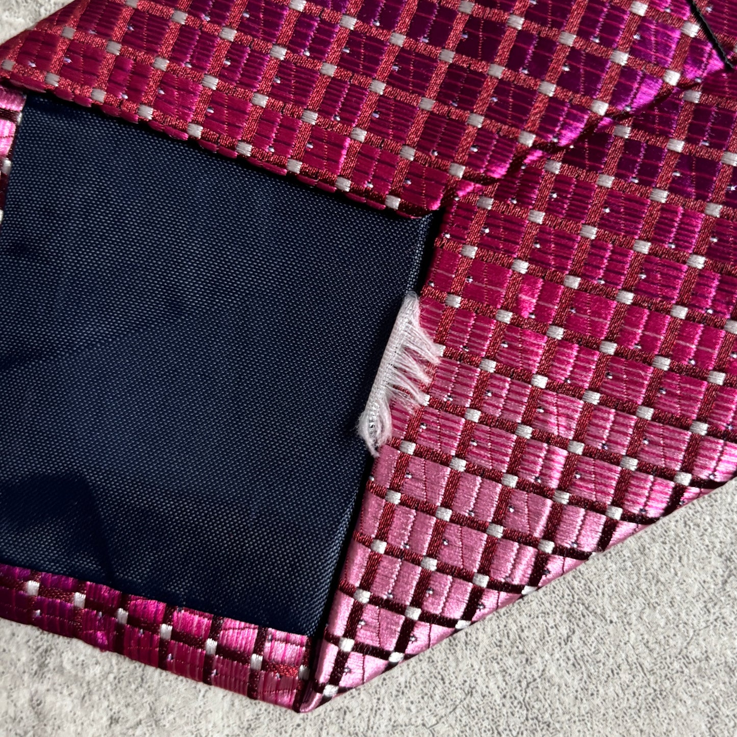 ワンタッチジップネクタイ濃ピンクグラデストリートシティボーイ古着