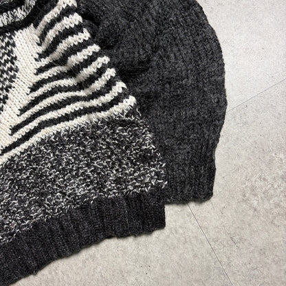 モヘアニットシティボーイコーデ古着