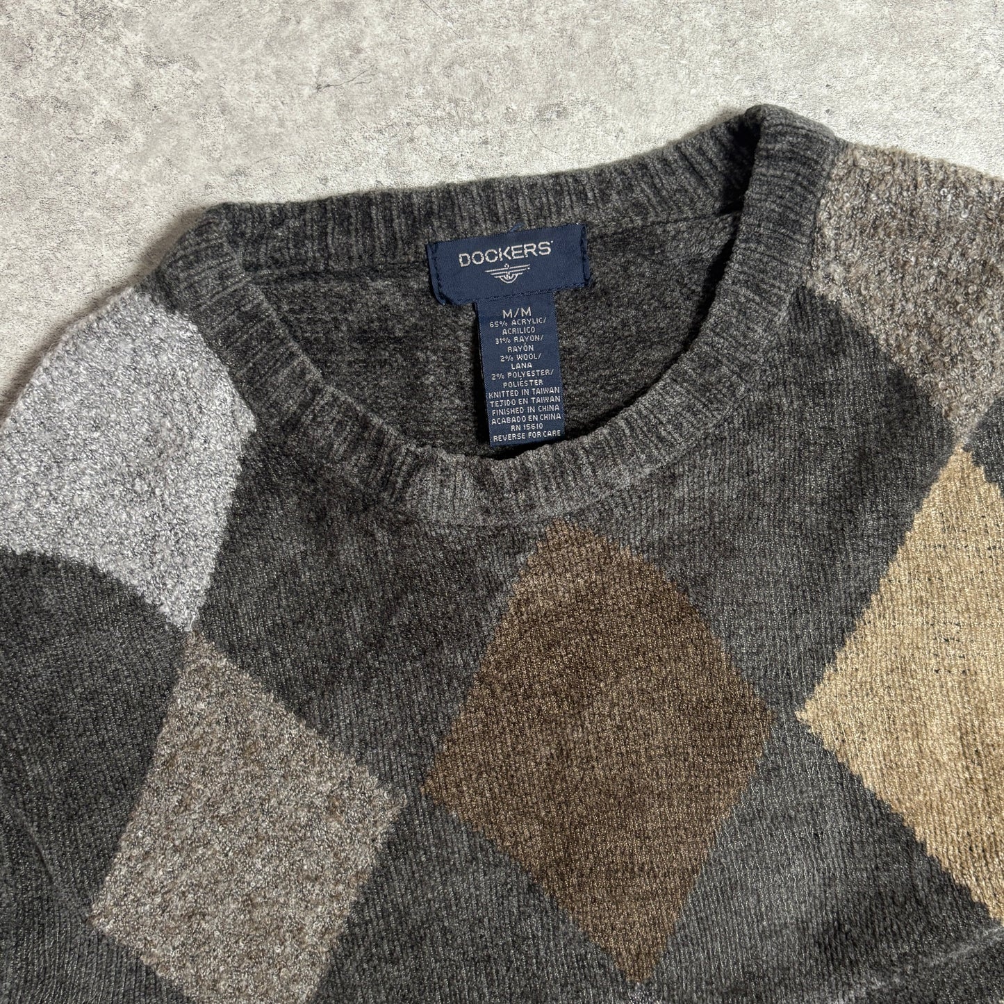 アーガイルニットシティボーイコーデ古着