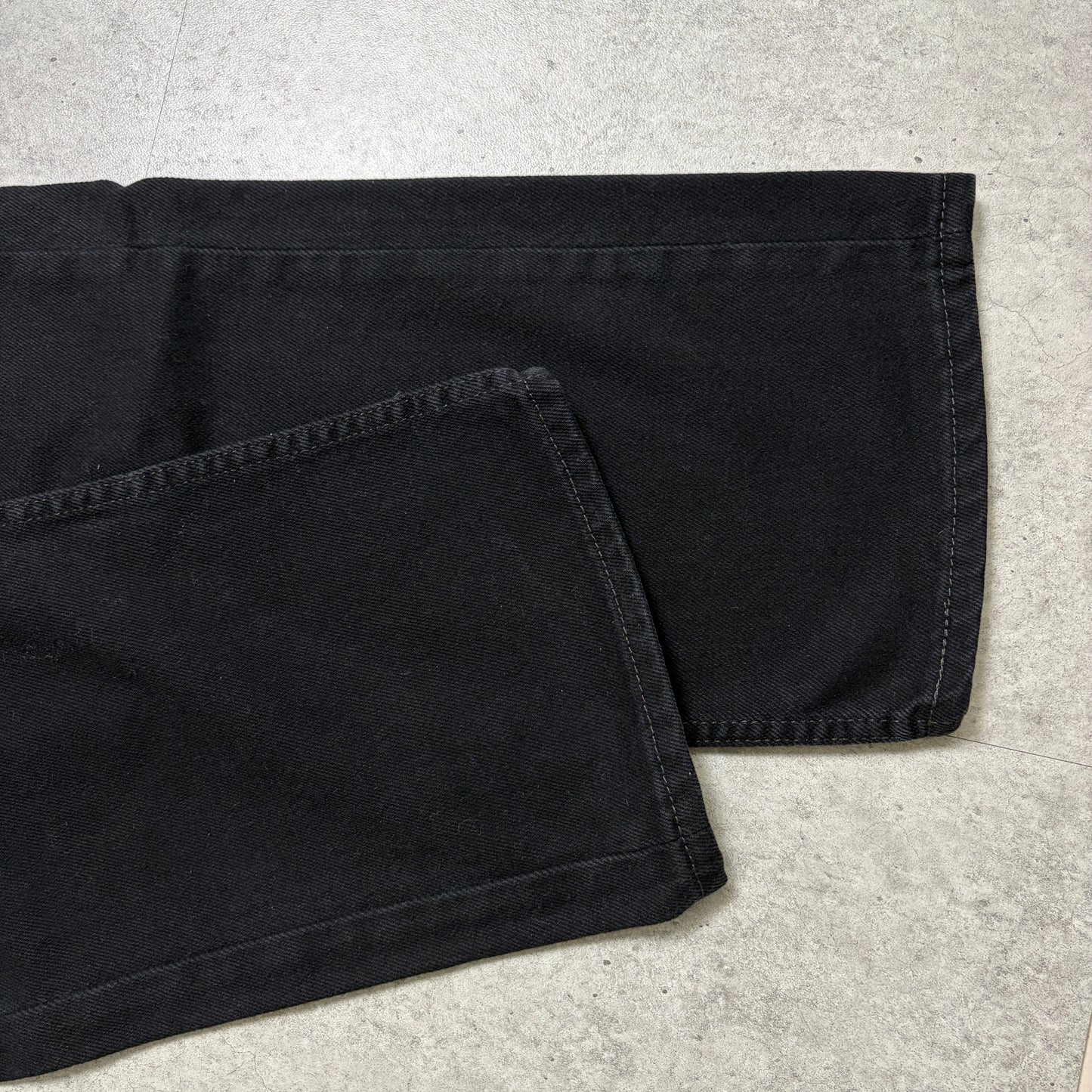 ニットブラックデニムシティボーイコーデ古着